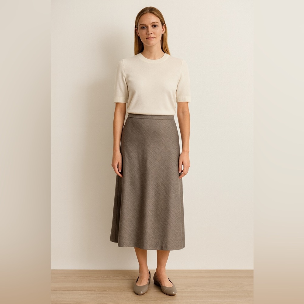 Covington vintage midi skirt gold foil herringbone pattern women’s‎ size 12